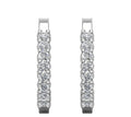 Diamond Hoop Earring In And Out Pave Setting In 18K White Gold - DG & Co. Jewellery