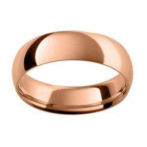 6.00MM Gents Wedding Band with Half Round Dome - 18K Rose - DG & Co. Jewellery