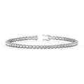 Lab Grown Diamond Tennis Bracelet 4 Claw Setting In 18K White Gold - DG & Co. Jewellery