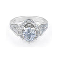 Halo Diamond Engagement Ring in 18 Karat White Gold - DG & Co. Jewellery