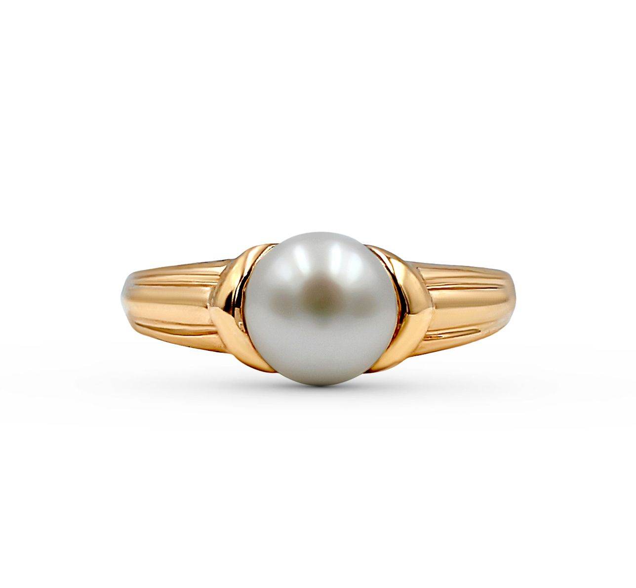 9K Rose Gold Fresh Water Pearl Ring (7.50MM) - DG & Co. Jewellery