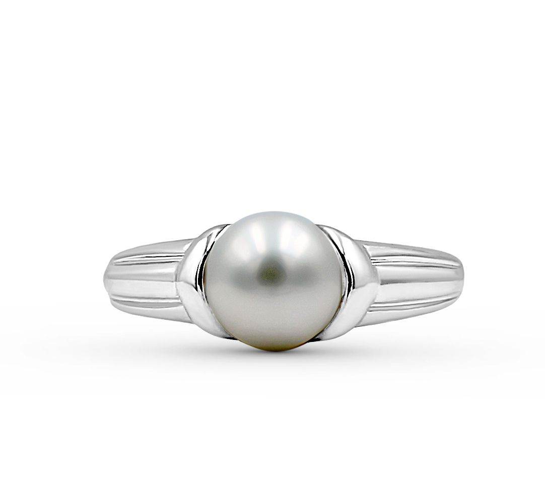 9K White Gold Fresh Water Pearl Ring - DG & Co. Jewellery