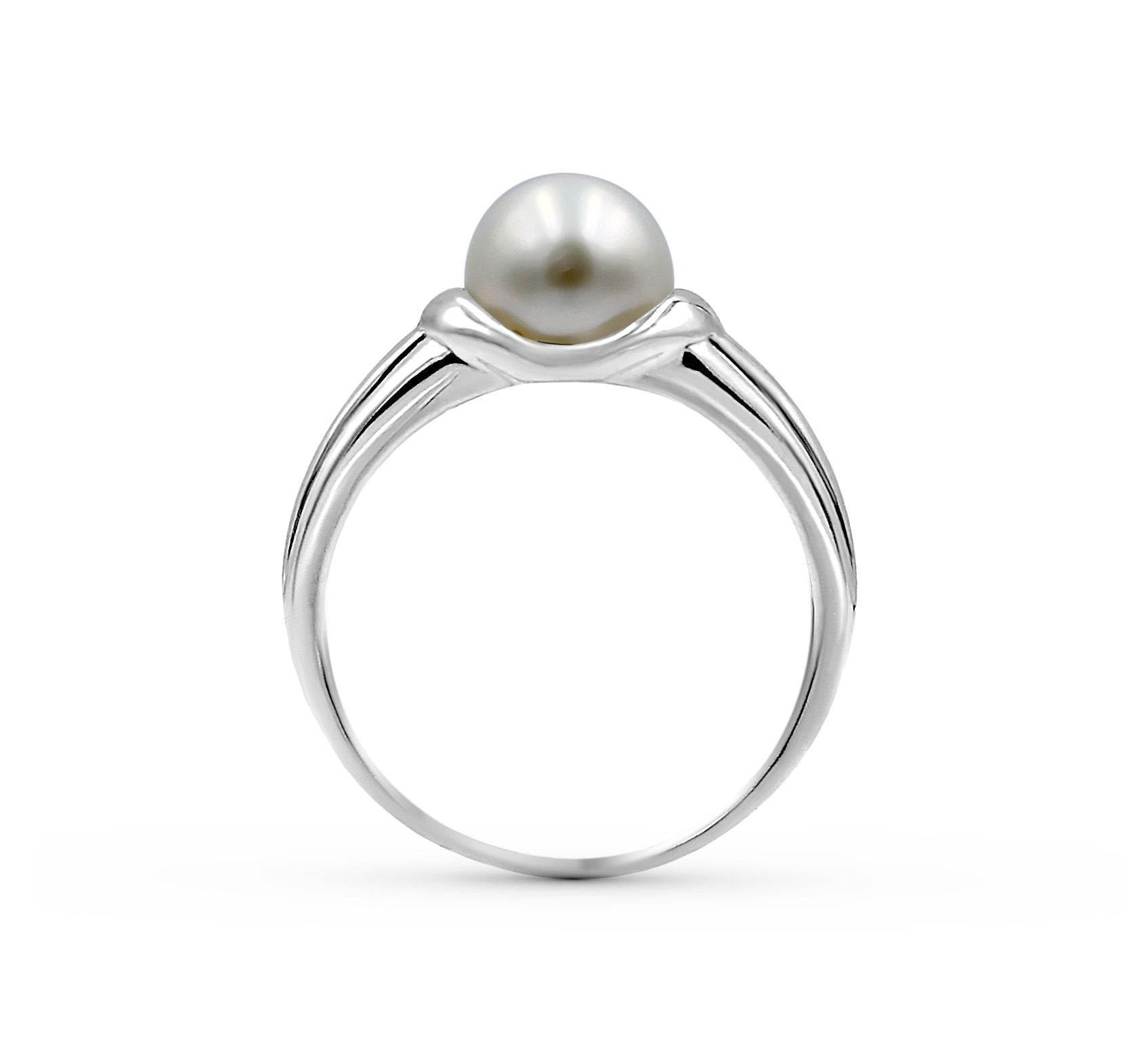 9K White Gold Fresh Water Pearl Ring - DG & Co. Jewellery
