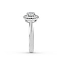 Halo Diamond Engagement Ring Round Cut For Claw Setting In 18K White gold - DG & Co. Jewellery