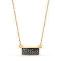 Black Round Brilliant Cut Diamond Pendant Pave Setting In 18K Yellow Gold - DG & Co. Jewellery