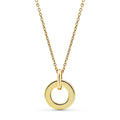 Circle Pendant Black Diamond Pave Setting In 9K Yellow Gold - DG & Co. Jewellery