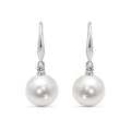 18K White Gold Diamond South Sea Pearl Earrings - DG & Co. Jewellery