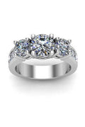 1.00CT Trilogy Diamond Ring 4 Claw Setting In 18K White Gold - DG & Co. Jewellery