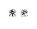 Diamond Solitaire 4 Claw Setting Screw Backing Stud Earring In 18K White Gold - DG & Co. Jewellery