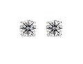 GIA Diamond Stud Solitaire Earring 1.00CT 4 Claw Setting In 18K White Gold Screw Backing - DG & Co. Jewellery