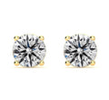 Diamond Stud Solitaire Earring 4 Claw Setting Screw Backing In 18K Yellow Gold - DG & Co. Jewellery