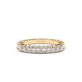 Women Wedding Ring Oval Shape Cut Diamonds Share Prong Setting In 18K Yellow Gold - DG & Co. Jewellery