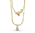 0.30CT Diamond Solitaire Pendant 4 Claw Setting In 18K Yellow Gold - DG & Co. Jewellery