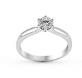 Half A Carat GIA Certified Diamond Solitaire Engagement Ring 6 Claw Setting in 18K White Gold - DG & Co. Jewellery