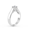 Solitaire Round Cut Brilliant Cut Diamond Engagement Ring GIA Certified In 18K White Gold (4.00MM) - DG & Co. Jewellery