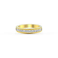 Bezel Set Princess Cut Diamond Wedding Band In 18K Yellow Gold - DG & Co. Jewellery