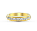 Bezel Set Princess Cut Diamond Wedding Band In 18K Yellow Gold - DG & Co. Jewellery