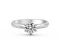 Solitaire Half a Carat Diamond Engagement Ring 6 Claw Setting In 18K White Gold - DG & Co. Jewellery