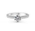 Half A Carat GIA Certified Diamond Solitaire Engagement Ring 6 Claw Setting in 18K White Gold - DG & Co. Jewellery