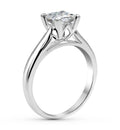 GIA Certified Diamond 1.00CT Princess Cut Solitaire Diamond Engagement Ring V Claw Setting - DG & Co. Jewellery