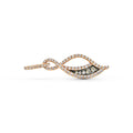 Cognac and White Diamond Pendant Pave Setting In 18K Rose Gold - DG & Co. Jewellery