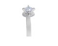 Solitaire Diamond Engagement Ring Round Brilliant Cut Hidden Halo In 18K White Gold - DG & Co. Jewellery