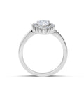 Pear Shape Claw Setting Halo Diamond Engagement Ring In 18 Karat White Gold - DG & Co. Jewellery