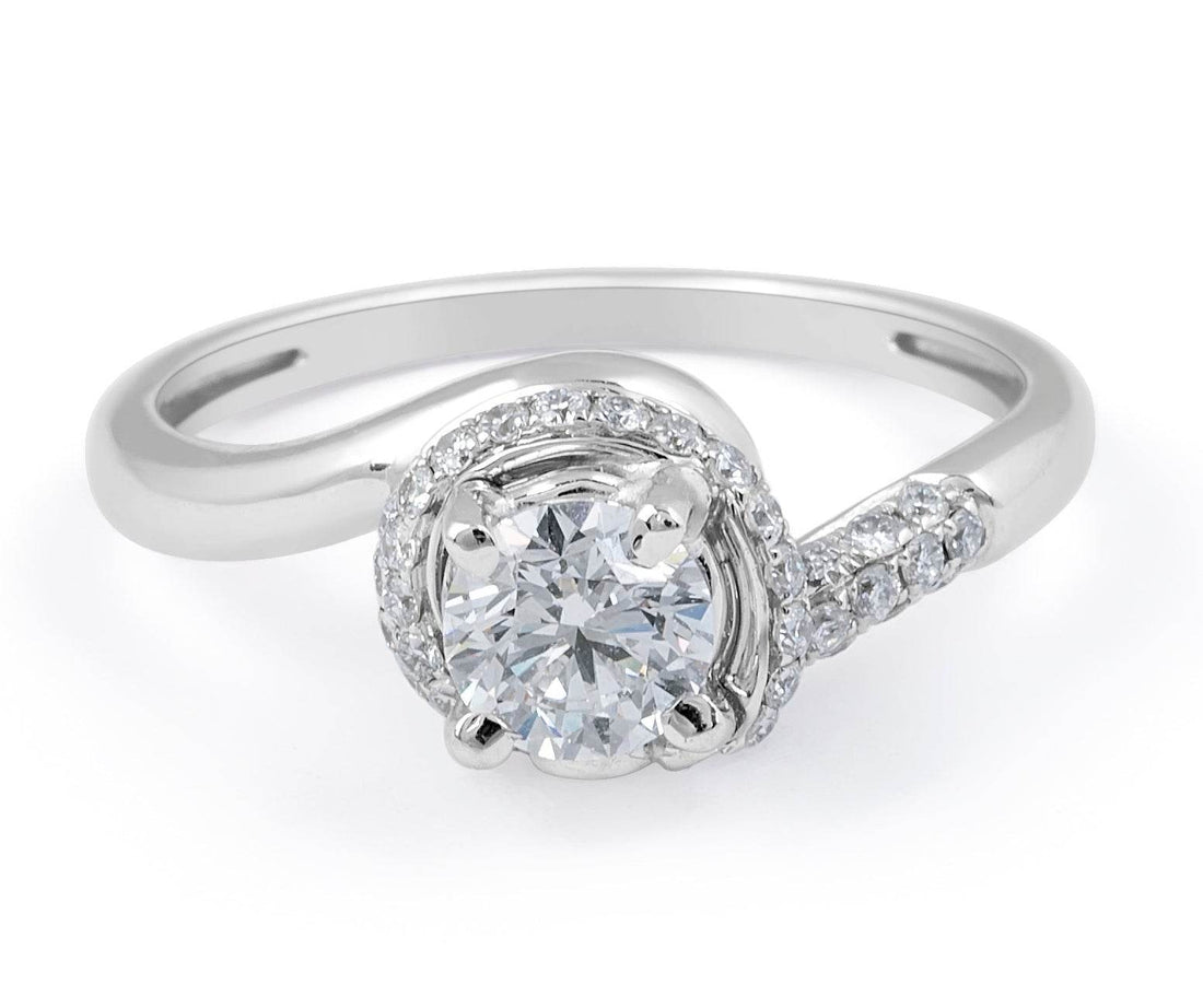 Brilliant cut Diamond Engagement Ring in Pave Setting - DG & Co. Jewellery