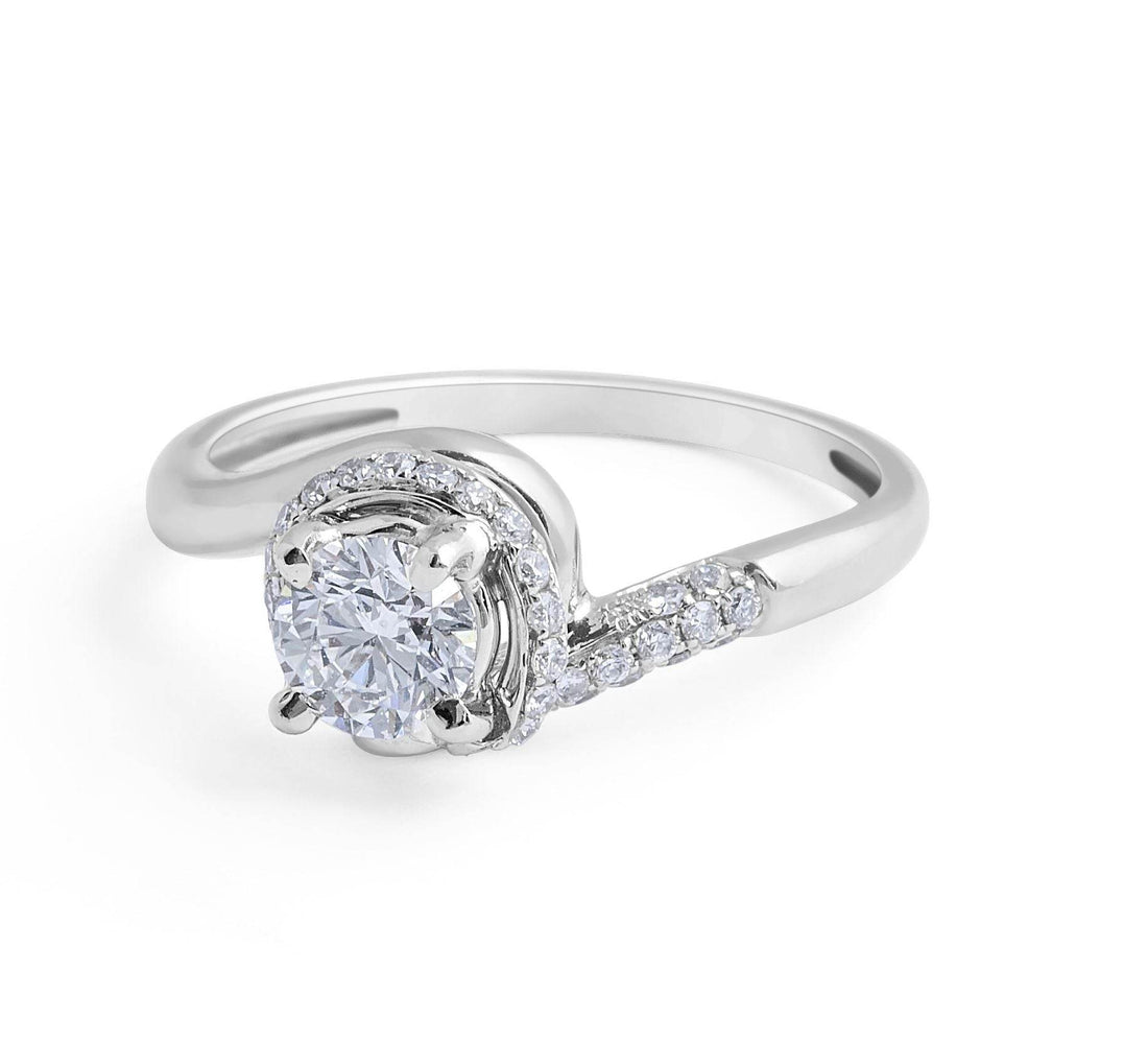 Brilliant cut Diamond Engagement Ring in Pave Setting - DG & Co. Jewellery