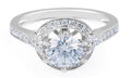 1.00CT Vintage Style Halo Diamond Engagement Ring Milgrain Setting In 18 Karat White Gold - DG & Co. Jewellery