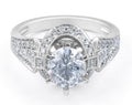 Halo Diamond Engagement Ring in 18 Karat White Gold - DG & Co. Jewellery
