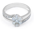 Diamond Engagement Ring Invisible Setting Centre Stone Pave Setting Side Stones In 18K White Gold - DG & Co. Jewellery