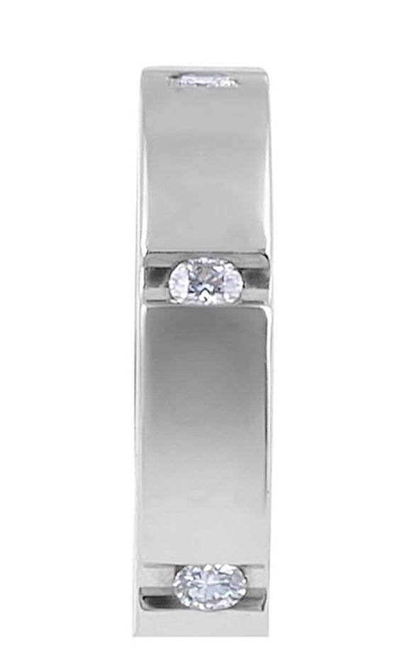 18 Karat White Gold Diamond Wedding Band in 3.3MM Thickness - DG & Co. Jewellery