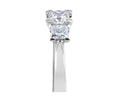 Trilogy Three-stones Princess Cut Diamond Engagement Ring Corner 4 Claw Setting In 18K White Gold - DG & Co. Jewellery
