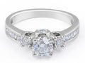 Preset Ring 4 Claw Setting Trilogy 3 Stone Diamond Engagement Ring Channel Set Side Stone - DG & Co. Jewellery