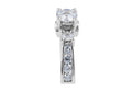 Preset Ring 4 Claw Setting Trilogy 3 Stone Diamond Engagement Ring Channel Set Side Stone - DG & Co. Jewellery