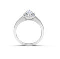 Halo Diamond Engagement ring in 18 Karat White Gold - DG & Co. Jewellery