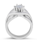 Cluster Diamond Engagement Ring 18 Karat White Gold - DG & Co. Jewellery