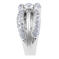 Infinity Round Cut Centre Stone Diamond Ring with Micro Pave Setting Side Stones - DG & Co. Jewellery