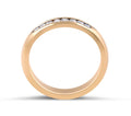 Half Round Channel Set 8 Stones Diamond Wedding Band 18 Karat Yellow Gold - DG & Co. Jewellery