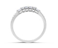 Modern Classic Design Diamond Wedding Band Share Prong Setting In 18K White Gold - DG & Co. Jewellery