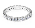 Eternity Ring Full Setting Diamond Wedding Band Claw Set In 18K White Gold - DG & Co. Jewellery