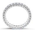 Eternity Ring Full Setting Diamond Wedding Band Claw Set In 18K White Gold - DG & Co. Jewellery