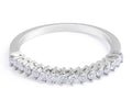 Share Prong Setting 16 Stones Diamond Wedding Band In 18 Karat White Gold - DG & Co. Jewellery