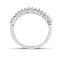 Share Prong Setting 16 Stones Diamond Wedding Band In 18 Karat White Gold - DG & Co. Jewellery