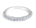 Diamond Wedding Band Share Prong Setting In 18K White Gold - DG & Co. Jewellery
