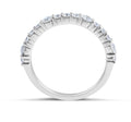 Diamond Wedding Band Share Prong Setting In 18K White Gold - DG & Co. Jewellery