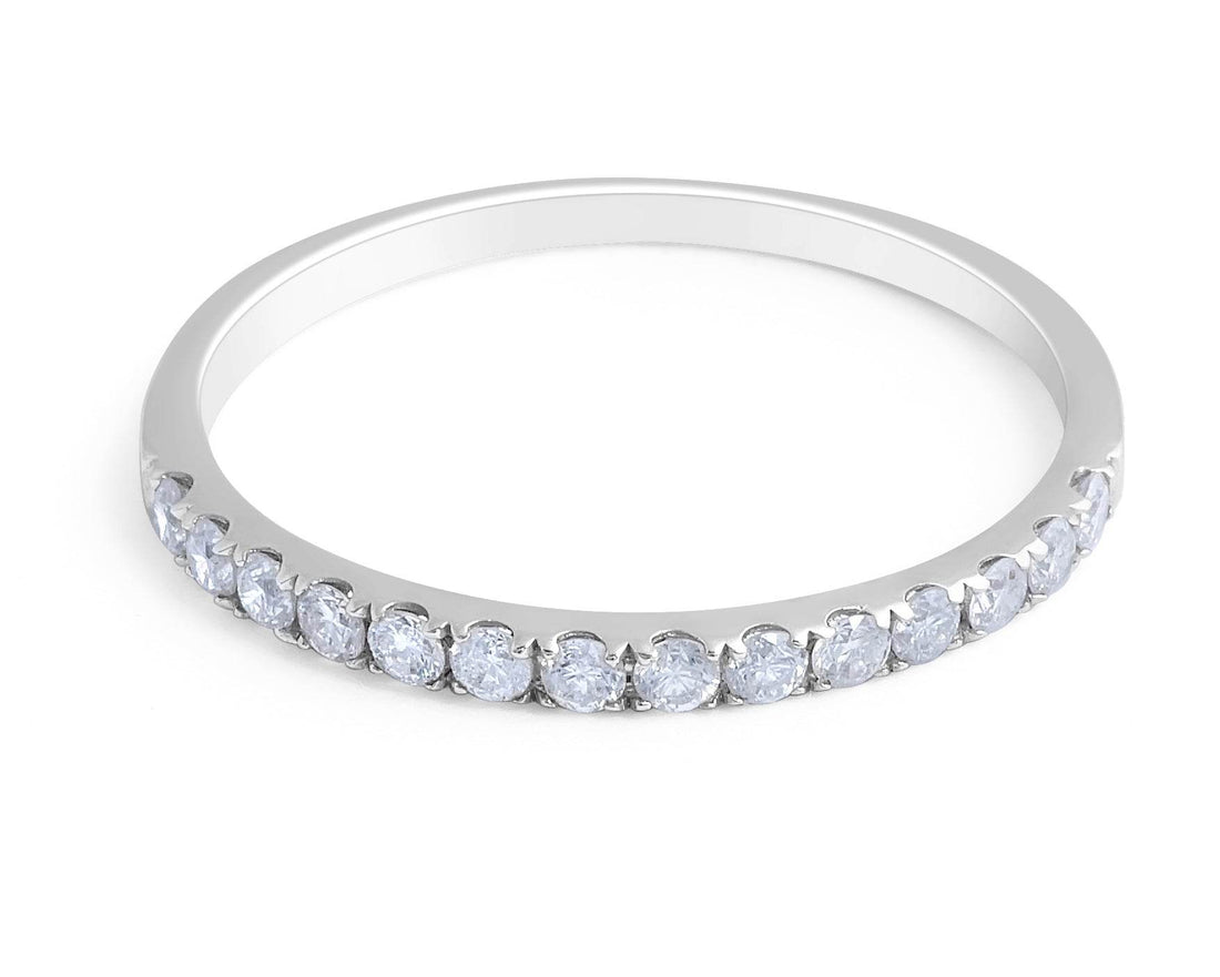 18 Karat White Gold Classic diamond wedding band - DG & Co. Jewellery