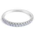 Flush Fit Pave Setting Diamond Wedding Band In 18K White Gold - DG & Co. Jewellery