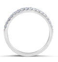 Flush Fit Pave Setting Diamond Wedding Band In 18K White Gold - DG & Co. Jewellery